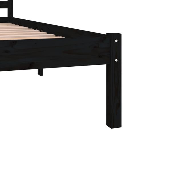 vidaXL Bed Frame without Mattress 180x200cm Black Super King Size