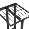 vidaXL 5-Floor Flower Stand 43x22x98 cm Black Metal