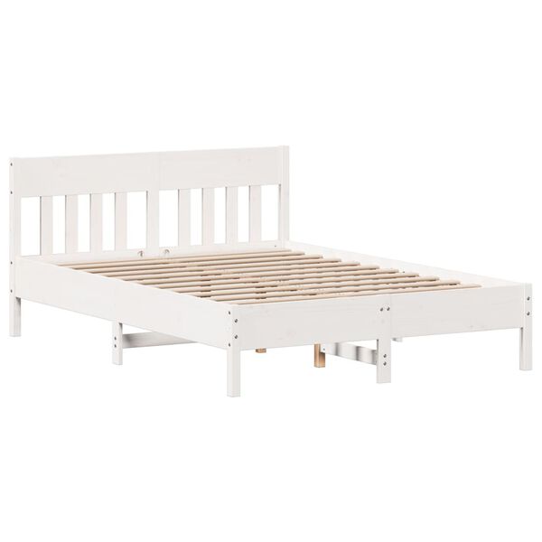 vidaXL Bed Frame without Mattress White 120x200 cm Solid Wood Pine
