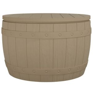 vidaXL 3-in-1 Garden Storage Box Light Brown Polypropylene