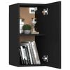 vidaXL TV Cabinets 2 pcs Black 30.5x30x60 cm Engineered Wood
