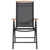 vidaXL Folding Garden Chairs 4 pcs Aluminium and Textilene Black