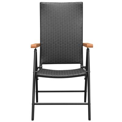 vidaXL 9 Piece Garden Dining Set Black and Brown,  vidaXL 9 Piece Garden Dining Set Black and Brown