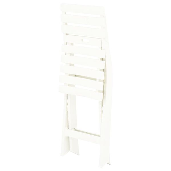 vidaXL Folding Garden Chairs 2 pcs Plastic White