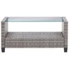vidaXL 6 Piece Garden Sofa Set with Cushions Poly Rattan Dark Grey