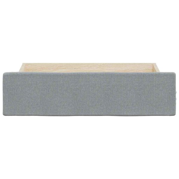vidaXL Bed Drawers 2 pcs Light Grey Engineered Wood and Fabric