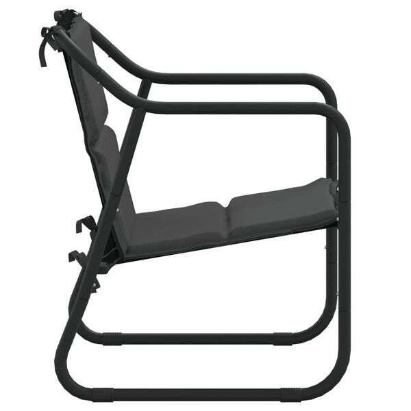 vidaXL 3 Piece Garden Lounge Set with Cushions Anthracite Steel