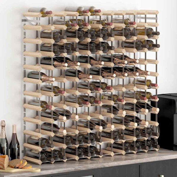 vidaXL Wine Rack for 120 Bottles Solid Pinewood
