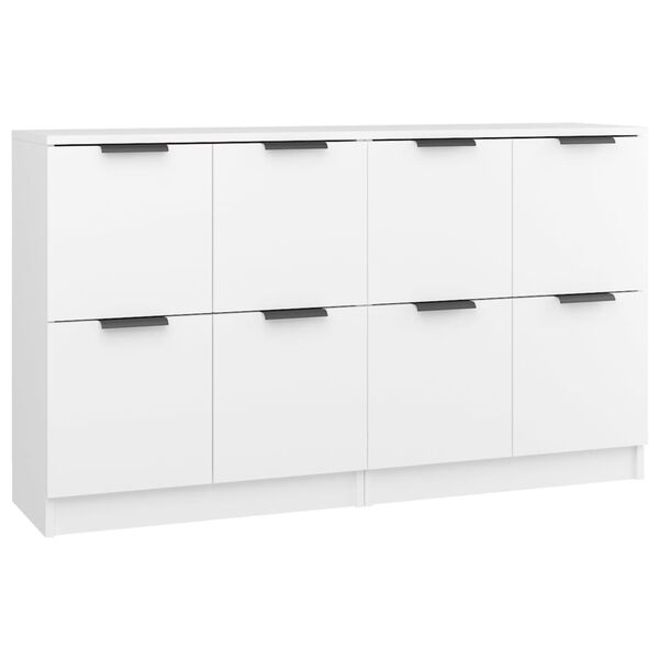 vidaXL Sideboards 2 pcs White 60x30x70 cm Engineered Wood