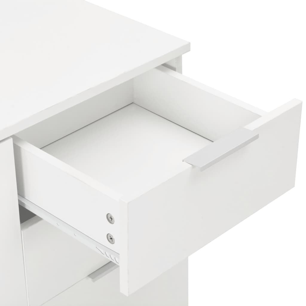 vidaXL Sideboard High Gloss White 71x35x80 cm Engineered Wood
