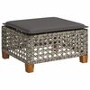 vidaXL 5 Piece Garden Sofa Set with Cushions Grey Poly Rattan