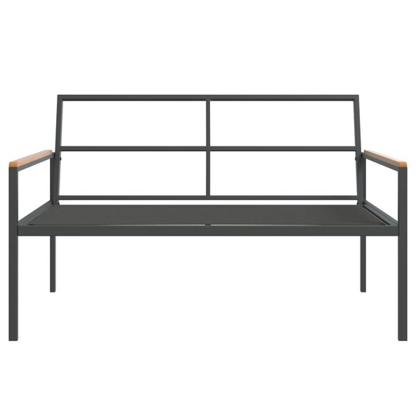 vidaXL 4 Piece Garden Lounge Set with Cushions Anthracite Steel