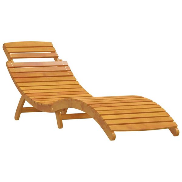 vidaXL Sun Lounger Solid Acacia Wood Brown