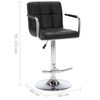 vidaXL Bar Stools 2 pcs Black Faux Leather