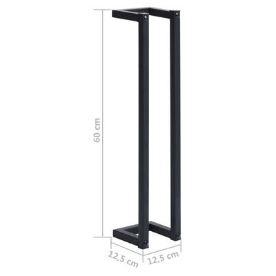 vidaXL Towel Rack Black 12.5x12.5x60 cm Iron, black vidaXL Towel Rack Black 12.5x12.5x60 cm Iron