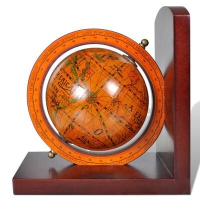 Bookstand World Map Globe Bookend Classic A Pair,  Bookstand World Map Globe Bookend Classic A Pair
