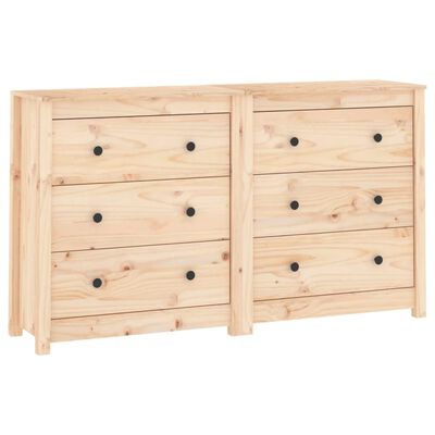 vidaXL Sideboard 140x35x80 cm Solid Wood Pine, natural vidaXL Sideboard 140x35x80 cm Solid Wood Pine