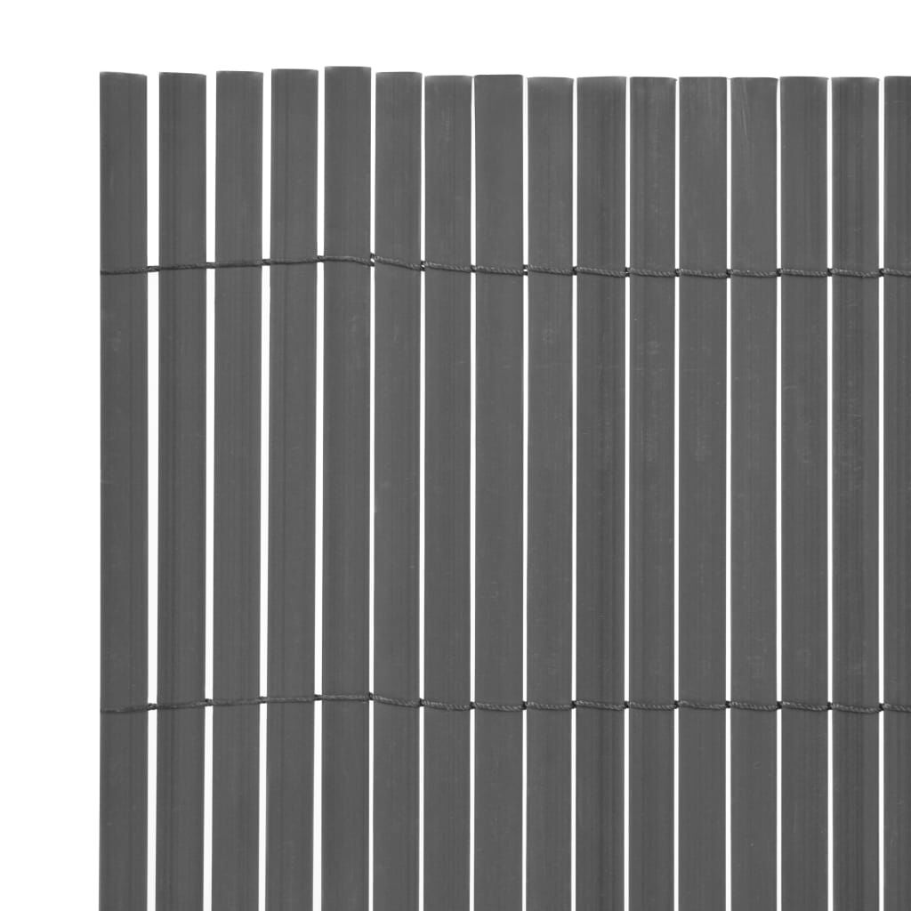vidaXL Double-Sided Garden Fence PVC 90x500 cm Grey