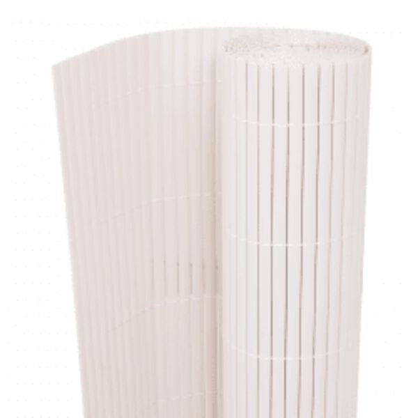 vidaXL Double-Sided Garden Fence 110x300 cm White
