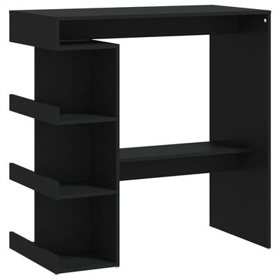 vidaXL Bar Table with Storage Rack Black 100x50x101.5 cm Engineered Wood, black vidaXL Bar Table with Storage Rack Black 100x50x101.5 cm Engineered Wood