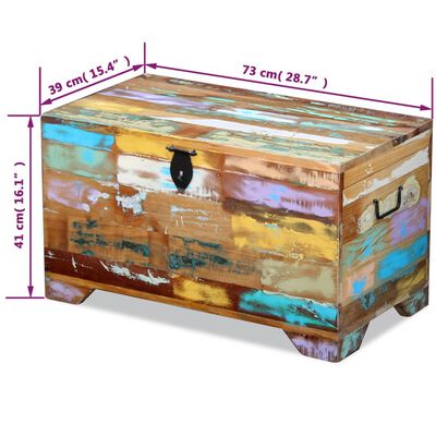 vidaXL Storage Chest Solid Reclaimed Wood, multicolour vidaXL Storage Chest Solid Reclaimed Wood