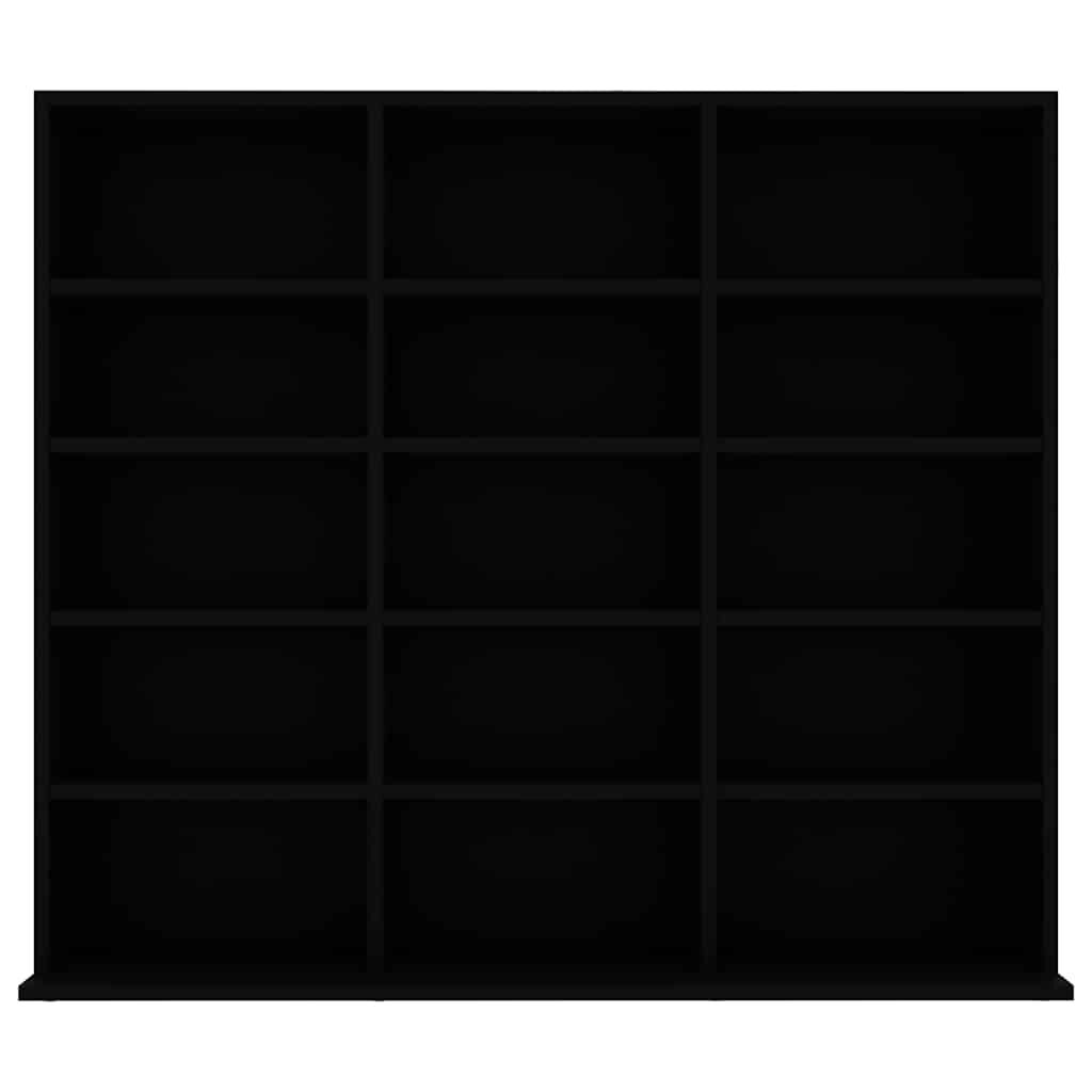 vidaXL CD Cabinet Black 100x23x89.5 cm Engineered Wood