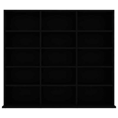vidaXL CD Cabinet Black 100x23x89.5 cm Engineered Wood, black vidaXL CD Cabinet Black 100x23x89.5 cm Engineered Wood