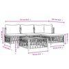 vidaXL 5 Piece Garden Lounge Set with Cushions White Steel