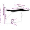 vidaXL Balcony Table Black 60x40 cm Steel