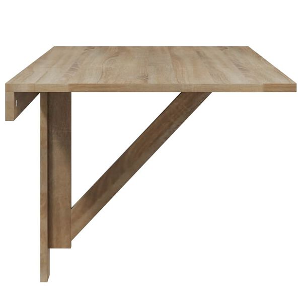 vidaXL Folding Wall Table Oak 100x60 cm