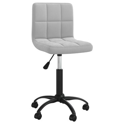 vidaXL Swivel Office Chair Light Grey Velvet, light grey vidaXL Swivel Office Chair Light Grey Velvet