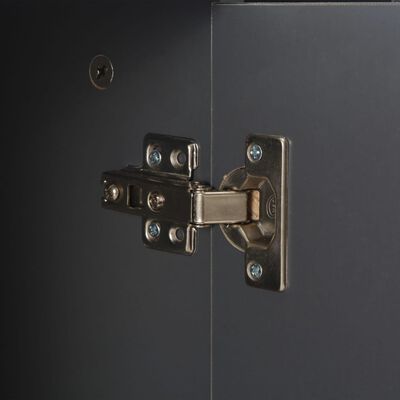 vidaXL Sideboard High Gloss Grey 107x35x80.5 cm, grey vidaXL Sideboard High Gloss Grey 107x35x80.5 cm