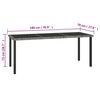 vidaXL 7 Piece Garden Dining Set Poly Rattan Grey