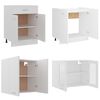 vidaXL 4 Piece Kitchen Cabinet Set Lyon White Engineered Wood