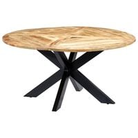 vidaXL Dining Table Round 150x76 cm Solid Mango Wood,  vidaXL Dining Table Round 150x76 cm Solid Mango Wood