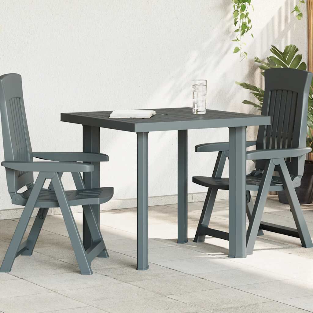vidaXL Garden Table Green 80x75x72 cm Plastic