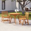 vidaXL 3 Piece Garden Dining Set Solid Wood Acacia