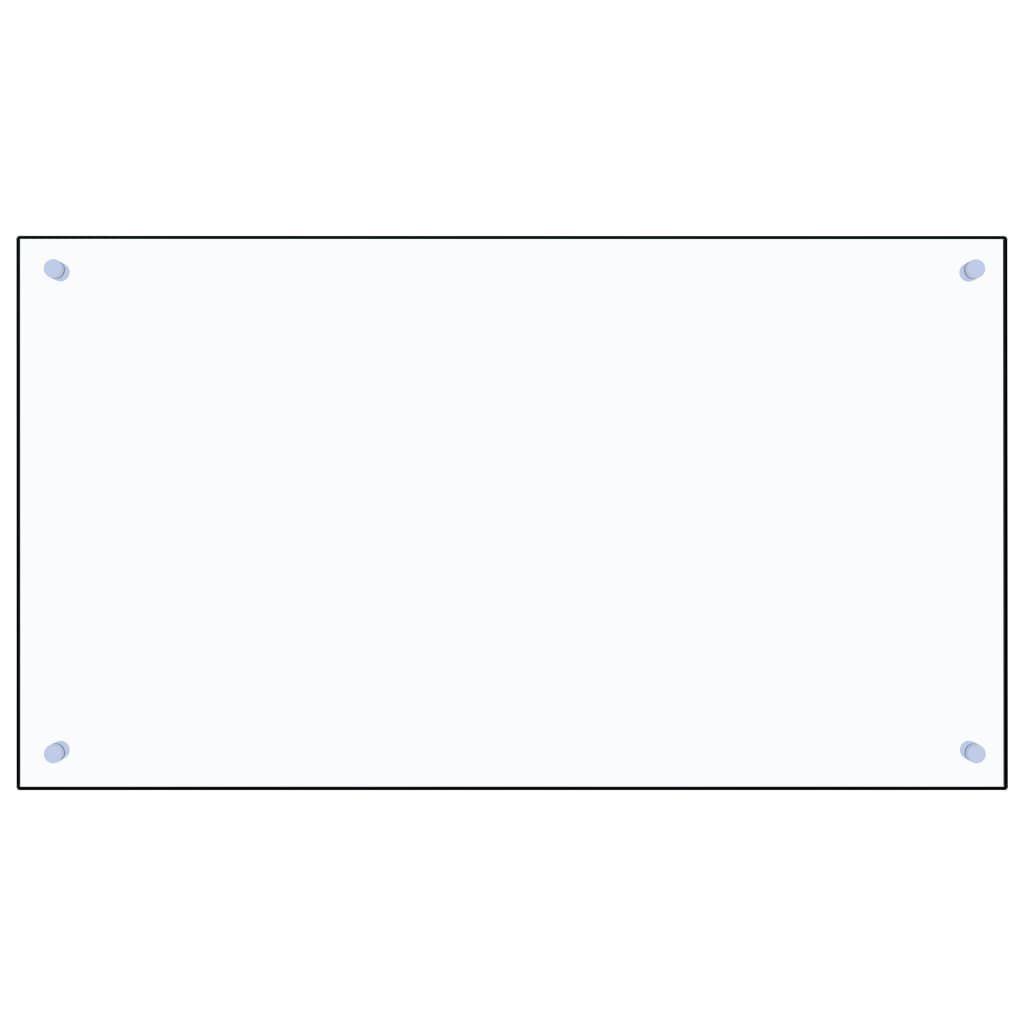 vidaXL Kitchen Backsplash Transparent 90 x 50 cm Tempered Glass