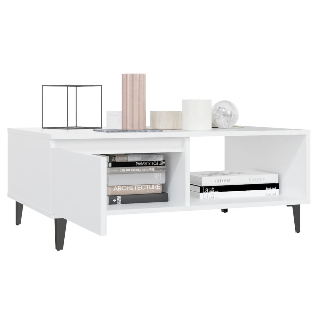 vidaXL Coffee Table White 90x60x35 cm Engineered Wood