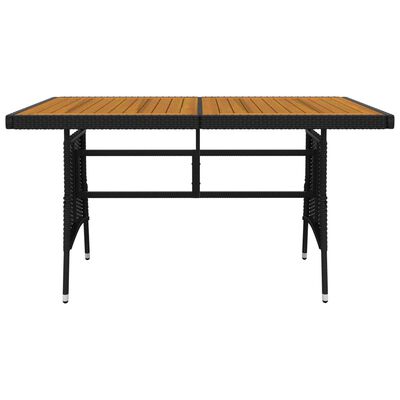 vidaXL 5 Piece Outdoor Dining Set Poly Rattan Black, black vidaXL 5 Piece Outdoor Dining Set Poly Rattan Black