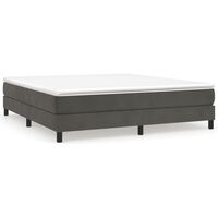 vidaXL Bed Frame without Mattress Dark Grey 180x200 cm Super King Velvet, dark grey vidaXL Bed Frame without Mattress Dark Grey 180x200 cm Super King Velvet