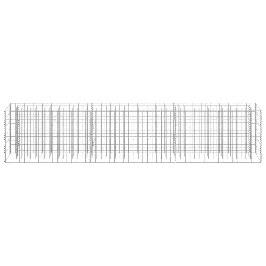 vidaXL Gabion Raised Bed Galvanised Steel 270x30x60 cm