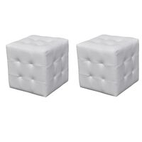 vidaXL Cubed Stools White, white vidaXL Cubed Stools White