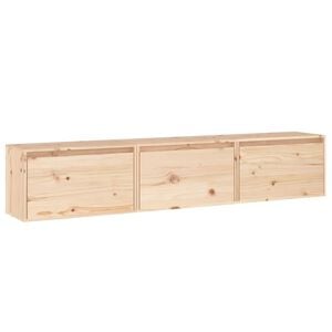 vidaXL 3 Piece TV Cabinet Set Solid Wood Pine