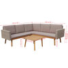 vidaXL 4 Piece Garden Lounge Set with Cushions Poly Rattan Grey