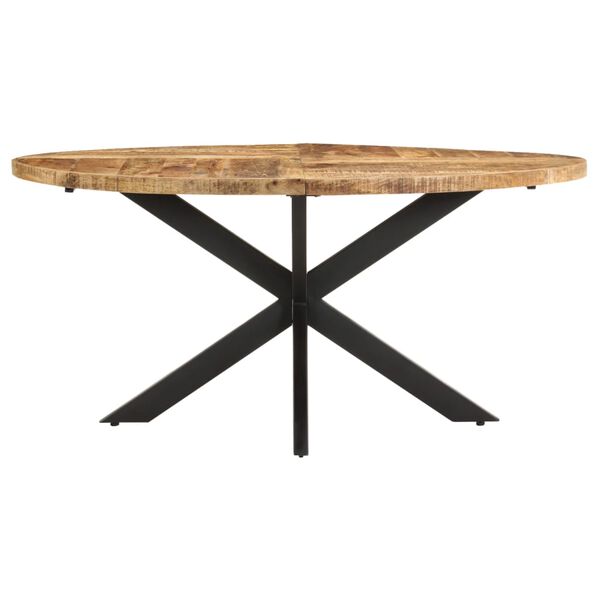 vidaXL Dining Table 160x90x75 cm Rough Mango Wood