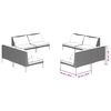 vidaXL 8 Piece Garden Lounge Set with Cushions Poly Rattan Dark Grey