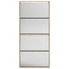 vidaXL Shoe Cabinet 4-Layer Mirror Oak 63x17x134 cm