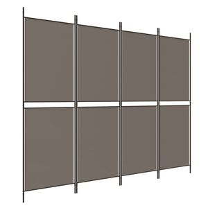 vidaXL 4-Panel Room Divider Anthracite 200x180 cm Fabric