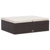 vidaXL 2 Piece Garden Lounge Set with Cushions Poly Rattan Brown
